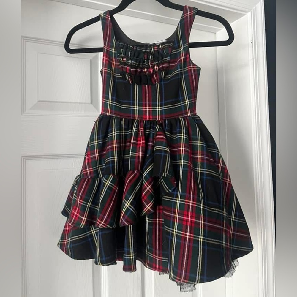 Plaid Kids Dress - Multicolor Plaid